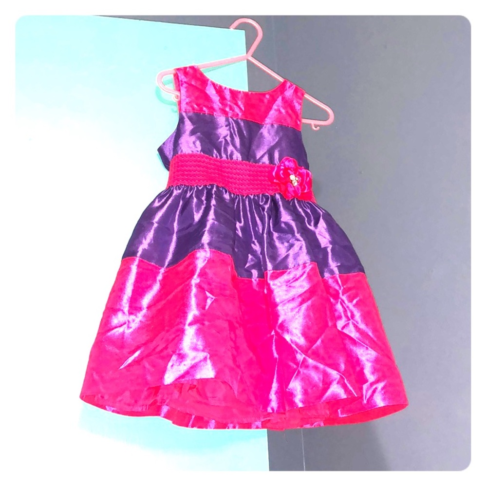 Purple and pink sleeveless dress
